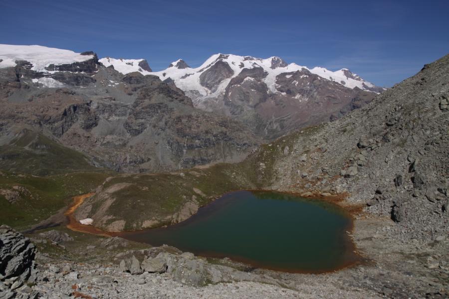 Il Lago Verde e il Rosa visti dal Colle Croce.